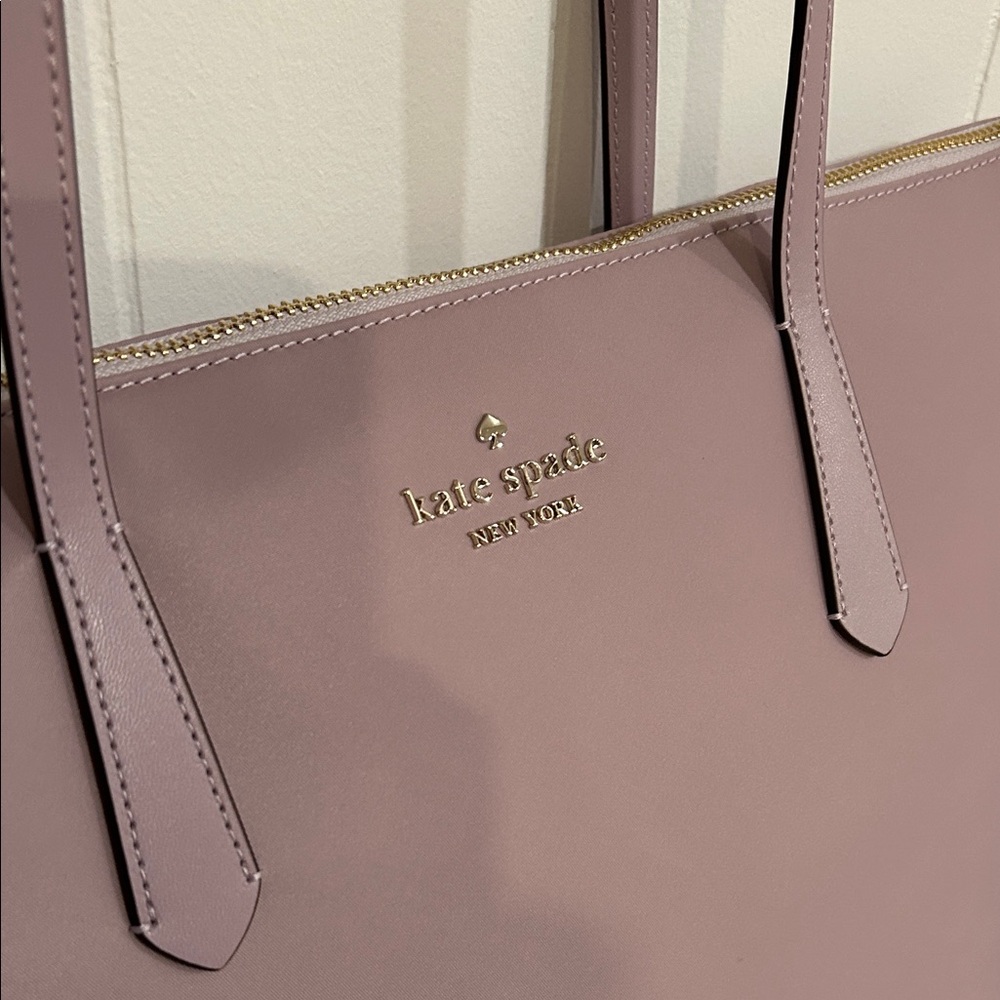 Kate Spade Kitt Nylon Medium Tote Bag in Lavender Smoke NWT - Picture 3 of 10